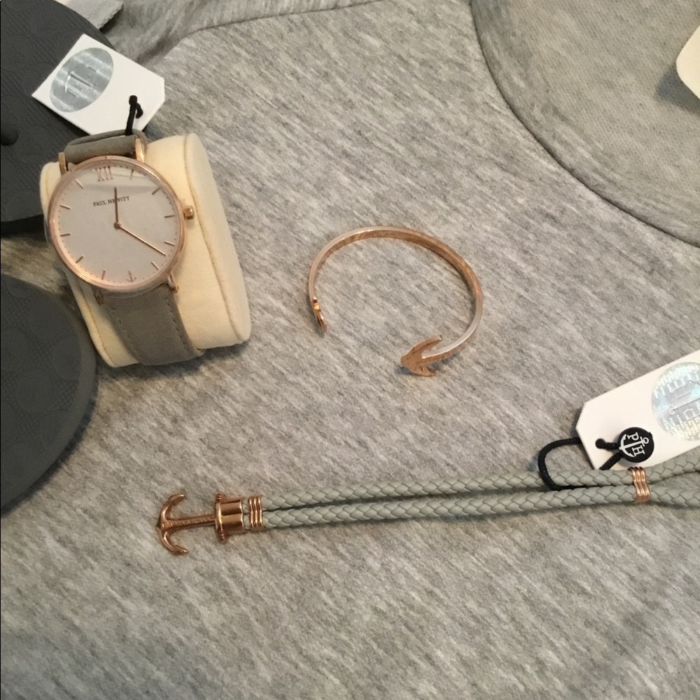 SOLD! NWT PAUL HEWITT STACK IN ROSE GOLD & GRAY